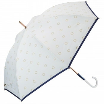umbulatio エアリーライトUVブロック 長傘55cm ロープドット オフホワイト S155-1112WH2-BI