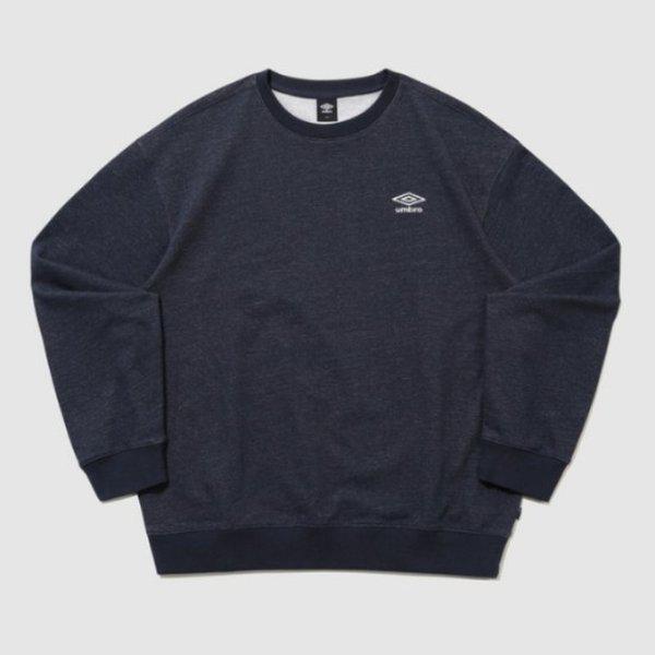 長袖Tシャツ VQA UR123CFS19-NMG エッセンシャル スモールロゴ スウェットシャツ / NAVY MELANGE