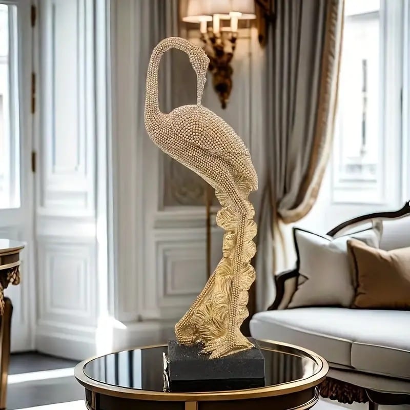 オブジェ フラミンゴ 樹脂 置物 リビングルーム オフィス 結婚式 ギフト エレガント豪華 ゴージャス キラキラ 大きい 華やか 贈り物 プレゼント 動物 鳥 アニマル トロピカル 南国 デコレーショ