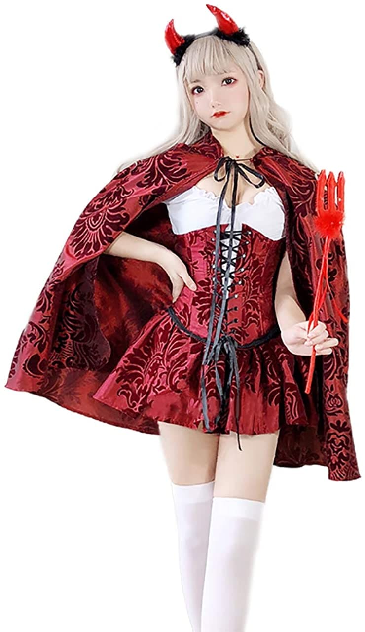 小悪魔 デビル コスプレ ハロウィン クリスマス サンタ レディース 6点セット