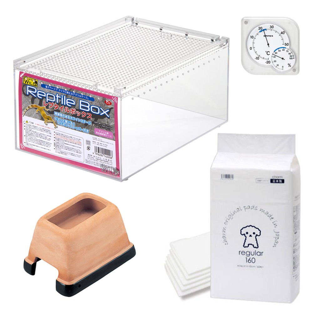 ヒョウモントカゲモドキ飼育入門セット　ペットシーツＶｅｒ　小型地表性ヤモリ向け　ＣＲＣ17―10―10―00―00