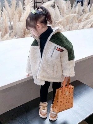 女の子 インパクト ウール コート 2021 冬服 新型 女性 赤ちゃん 子供服 韓国版 子供 ラムジャンパー・コート・ジャケット