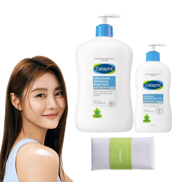 セタフィルボディウォッシュリフレッシュ1000+400ml+シャワータオル