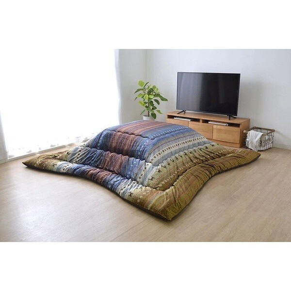 1151290300303 ギャッベ柄 こたつ布団 長方形 掛け単品 マルチ 約205×285cm メーカー直送