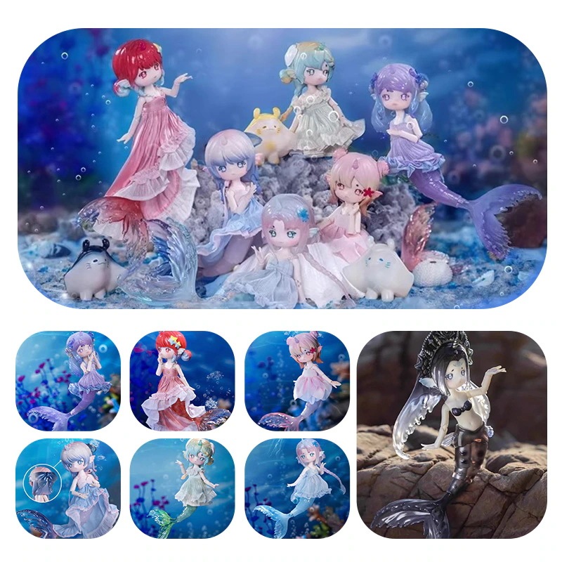 【公式正规品】ANTU（アントゥ） 潮汐の密語シリーズ 12分可動BJD マーメイドドール フィギュア ブラインドボックス 置物