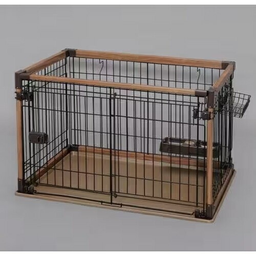 アイリスオーヤマ【ペット用品】オープンウッディサークル ダークブラウン 犬用 OPWS-960 超小型～小型 I-4967576395526【IRIS OHYAMA】ケージ
