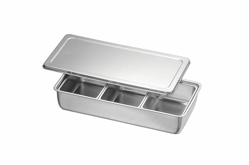 本間製作所 仔犬印 18-8調味料入れバット 3ッ組（舟形中子）