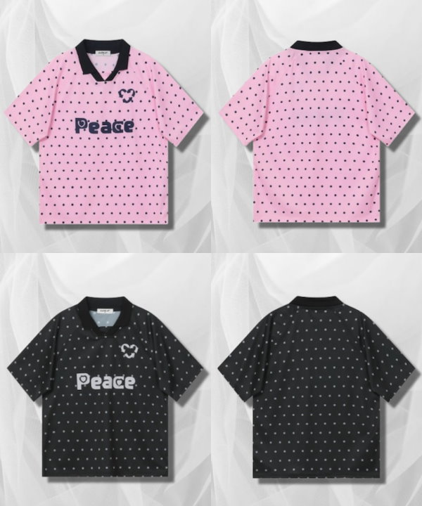 韓国 トレンド ユニフォームTシャツ[BAUF] CHECK JERSEY T-SHIRT Qoo10 BAUF DOT JERSEY T-SHI ロゴ