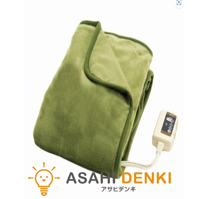 電気毛布・ひざ掛け コウデン CWH141H-G フランネル グリーン