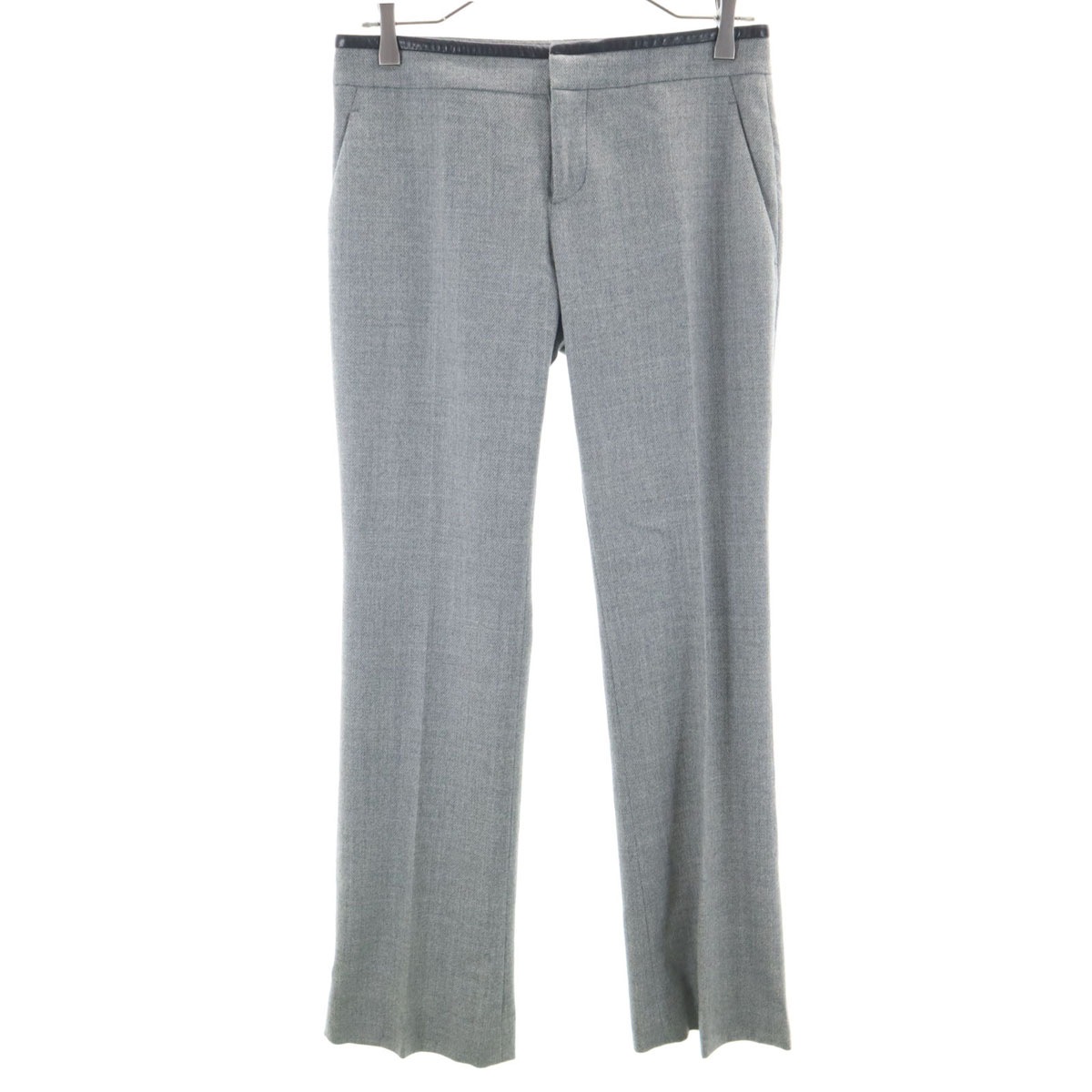 イタリア製 スラックスパンツ 40 グレー レディース 古着