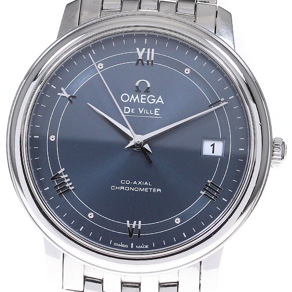 オメガ OMEGA 424.10.37.20.03.002 デビル プレステージ コーアクシャル デイト 自動巻き メンズ _844797【中古】