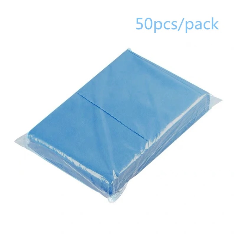 使い捨て美容院ベッドカバー,つけまつげ用不織布ベッドシーツ,まつげエクステ,トラベル,クリーニングツール,180x80cm,10/20/50個 50pcs Blue