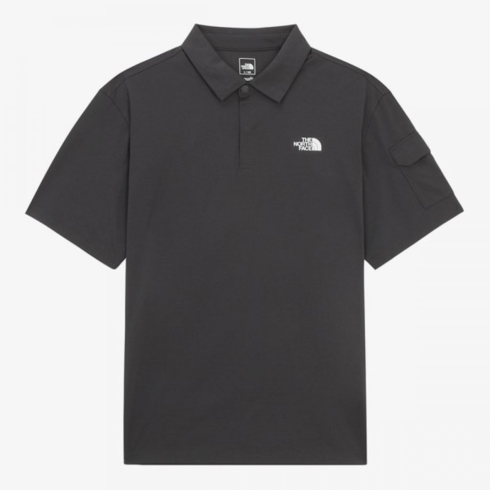 [ノースフェイス公式] NT7PR09C オールデイ半袖ポロシャツ_チャコールグレー