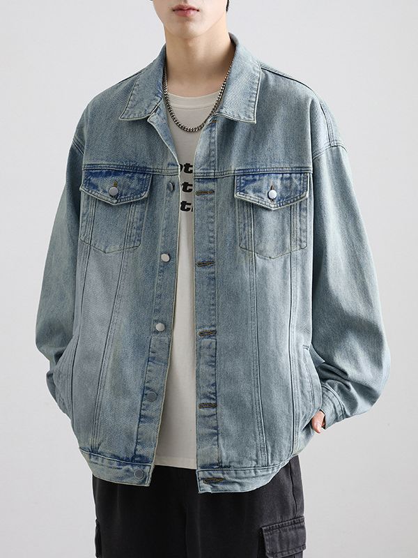 【2枚購入で 2oo円OFF!】新作 おしゃれ 気質 デニム ジャケット アウター 流行り 長袖 大きいサイズ ジャケット メンズファッション
