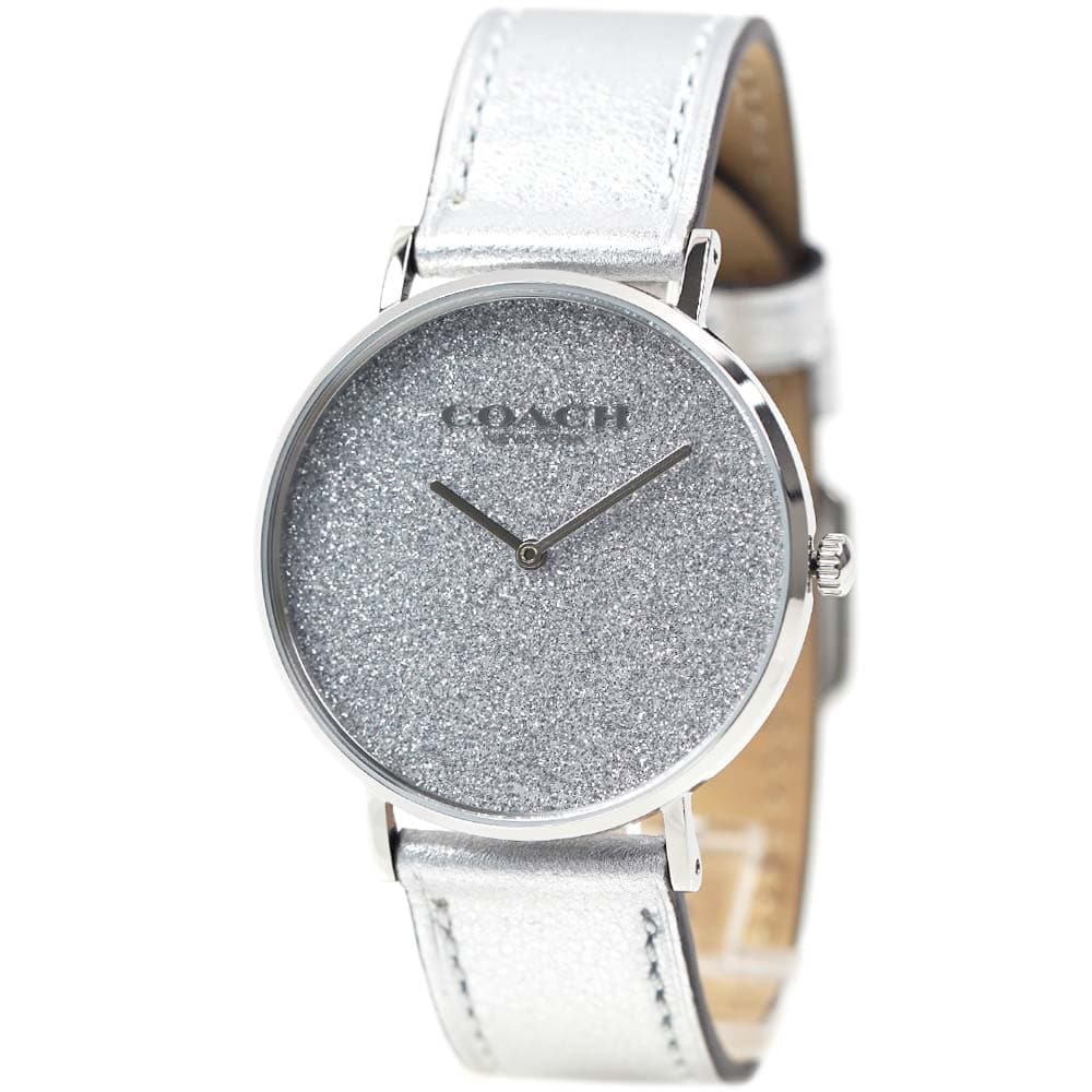 コーチ 腕時計 レディース ペリー 36mm レザーベルト シルバー グリッター COACH 14504076