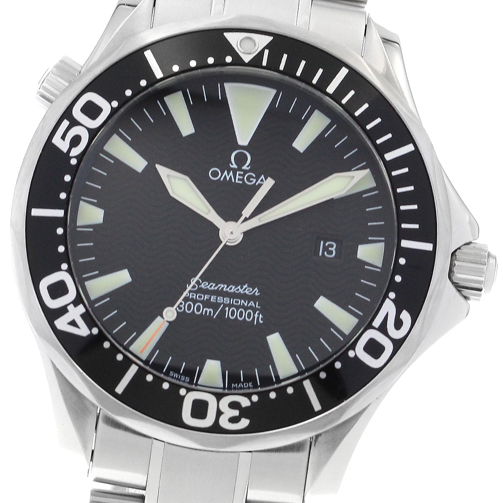 オメガ OMEGA 2264.50 シーマスター300 デイト クォーツ メンズ 良品 _889216【中古】