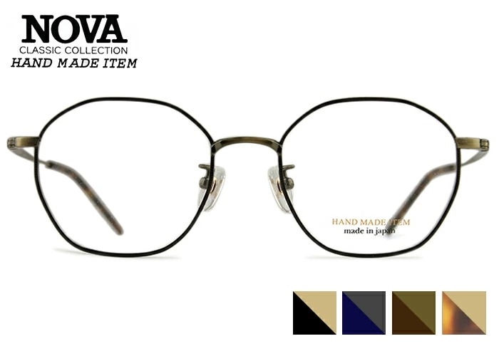 ノヴァ NOVA H-3104 4color 日本製 nova6A メンズ レディース チタン ボストン メガネ めがね 眼鏡 nov6