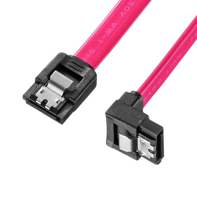 （まとめ買い）下L型シリアルATA3ケーブル 両ラッチ付き 0.5m TK-SATA3-05SL [x3]
