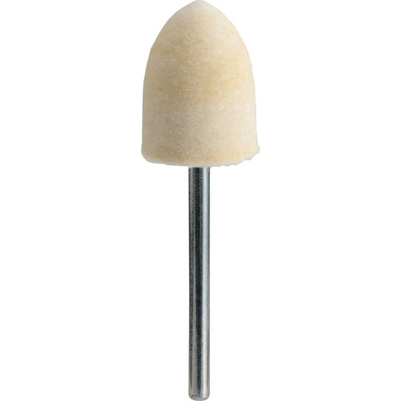 トラスコ中山　フェルトミニホイール 砲弾型 Φ15 仕上げ用 白色 10個入　SF1520HW