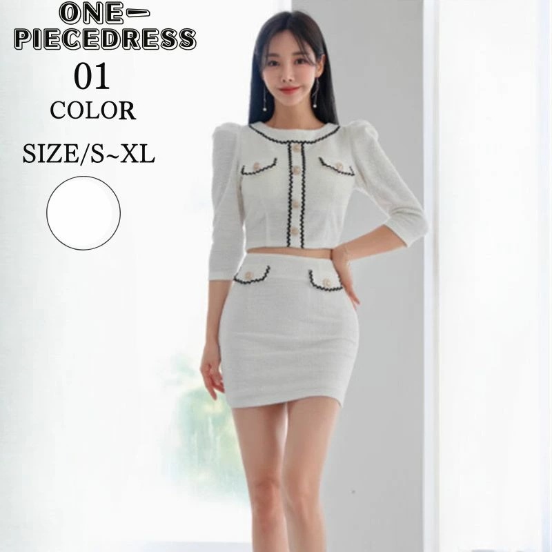 クロップドジャケット　スカート　セットアップ　トップス　スカート タイトスカート　ハイウエスト　ミニ丈　２点セット レディース 着痩せ オシャレ エレガント 大人かわいい おしゃれ 上品 セクシーパー