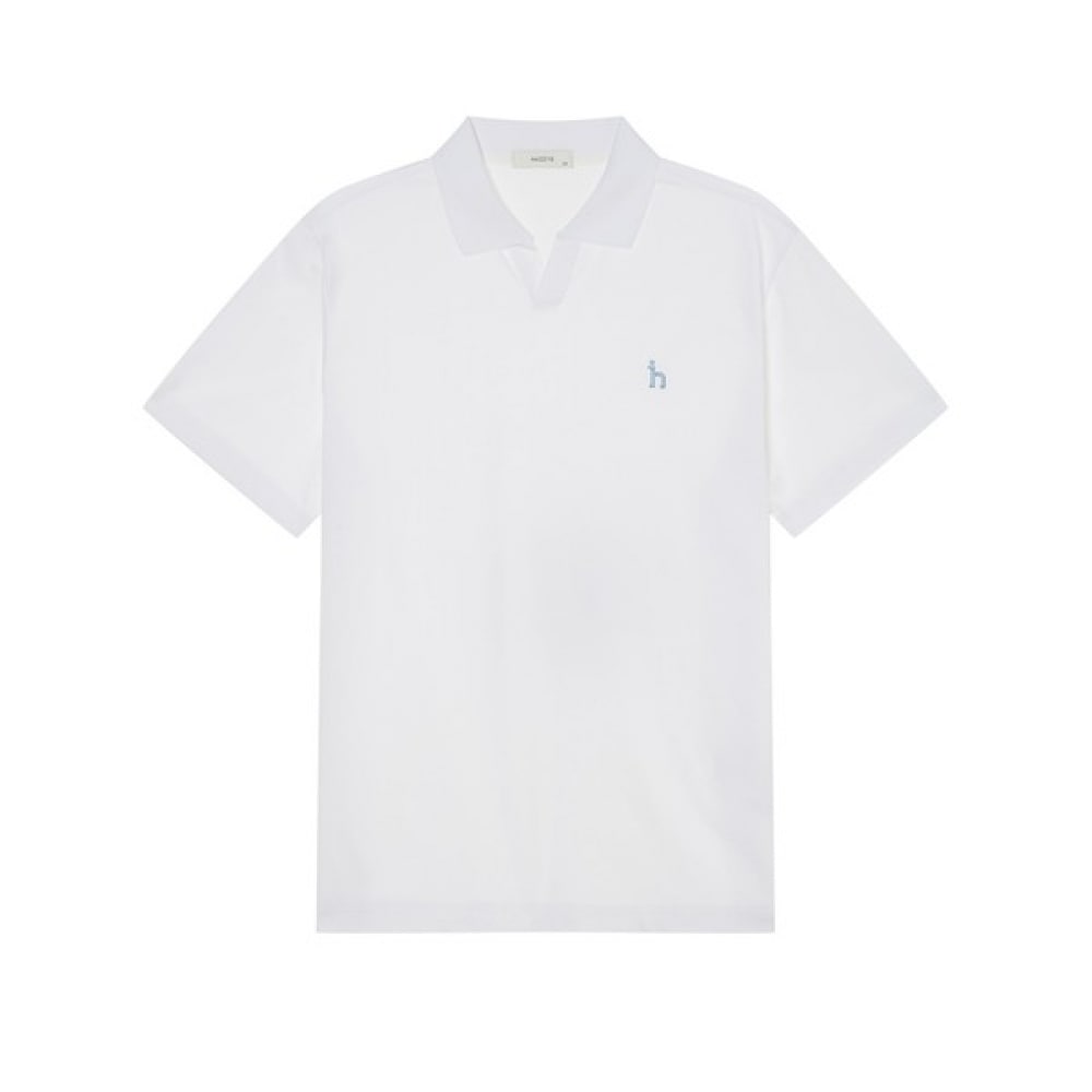 (ヘッジズ) 24SS ホワイトソリッドコットンブレンドショートスリーブカラー T シャツ WHTS4B409WT 8,407円