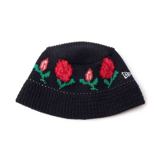 [即納]NEWERA ニューエラ ニットバケット ローズ ブラック メンズ 男性 レディース 女性 ハット 送料無料 NEW ERA 国内正規品 正規取扱店