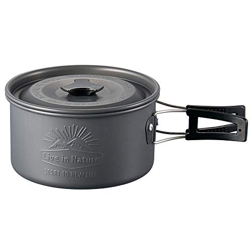 スケーター(Skater) アウトドア アルミ 鍋 蓋付 16cm 折りたたみハンドル LIVENA