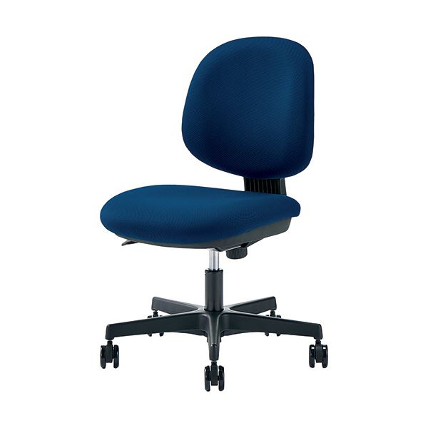 オカムラRC-1チェア 肘なし 本体：ブラック 背/座：ブルー 8RC11A-F5B3 1脚