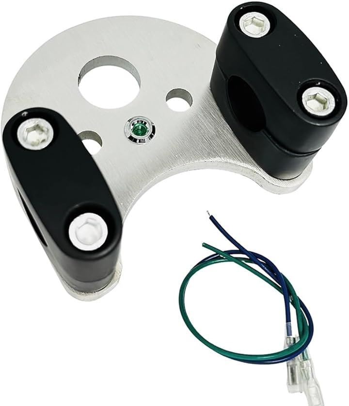 ホンダ 用 スーパーカブ リトルカブ ハンドル ポスト バーハンドル キット ニュートラル配線 付き SUPER CUB C50 C70 C90 等(SILVERxBLACK (03))