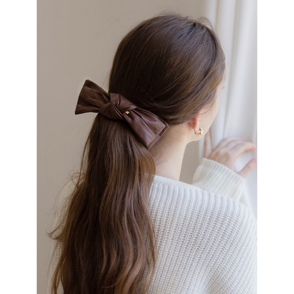 Jean Paul Clarisse レザーリボンヘアピン JP 22146AB