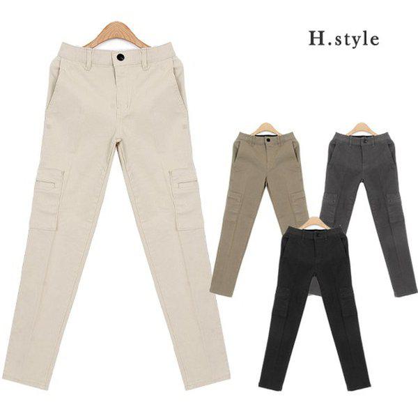 HスタイルNGカーゴ速乾性バンディングコットンパンツ/ビッグサイズ/男女共用/コンパン/バンディングパンツ/ストレート/スラックス