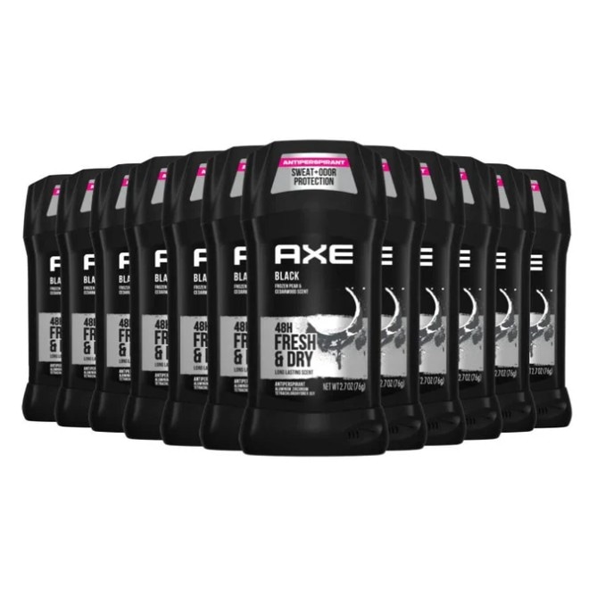 Axe Deodorant Antiperspirant Stick Black 2.7 oz - 12 Pack