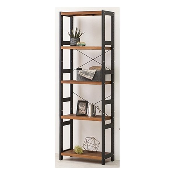 ラック ダークグレイ・ライトブラウン 5段収納 60×奥行30×高さ180cm MCC-6036DGLB