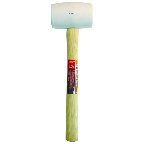 （まとめ）CSK 木柄ゴムハンマー(かなづち/大工道具) 1.0P CGK-10W ホワイト(白) (業務用/家庭用/DIY/日曜大工)(×30セット)
