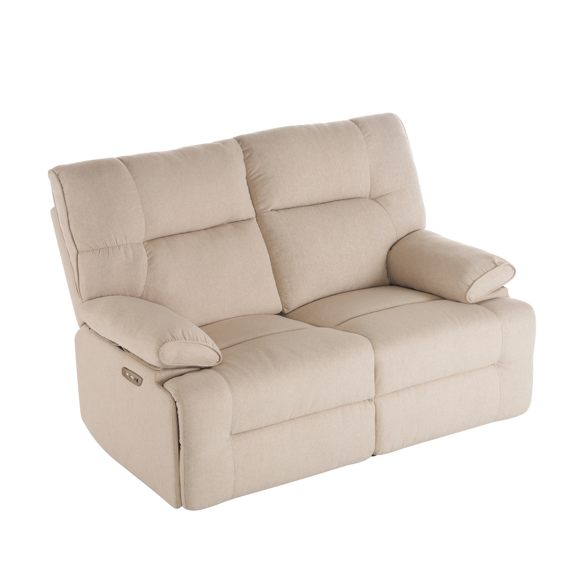 リクライニングチェア リクライニングソファ 2人掛け ファブリック 電動 リクライニング 左右独立調節150 オットマン一体型 パーソナルチェアー 電動ソファ 耐圧分散 リクライニングチェア【ベー