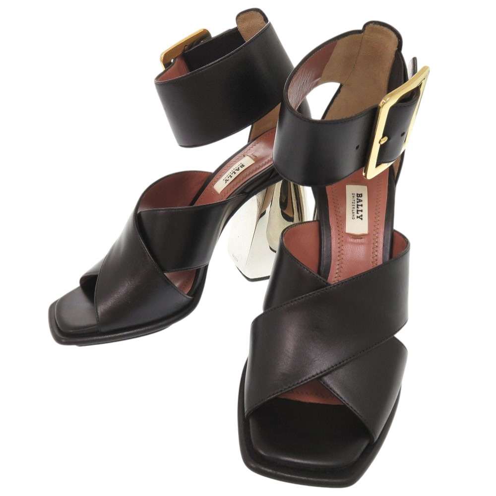 美品 ベルトサンダル JACINTE サンダル レザー ブラック 0883【中古】 レディース