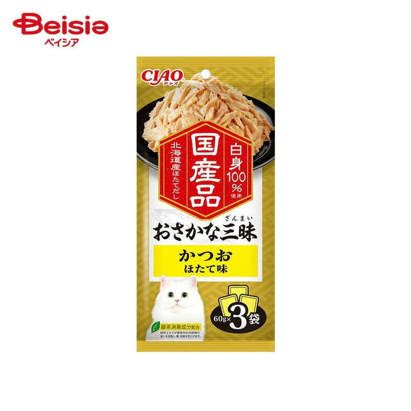 いなばペットフード CIAO おさかな三昧 かつお ほたて味 （60g×3袋）×16個 ペット 5,040円