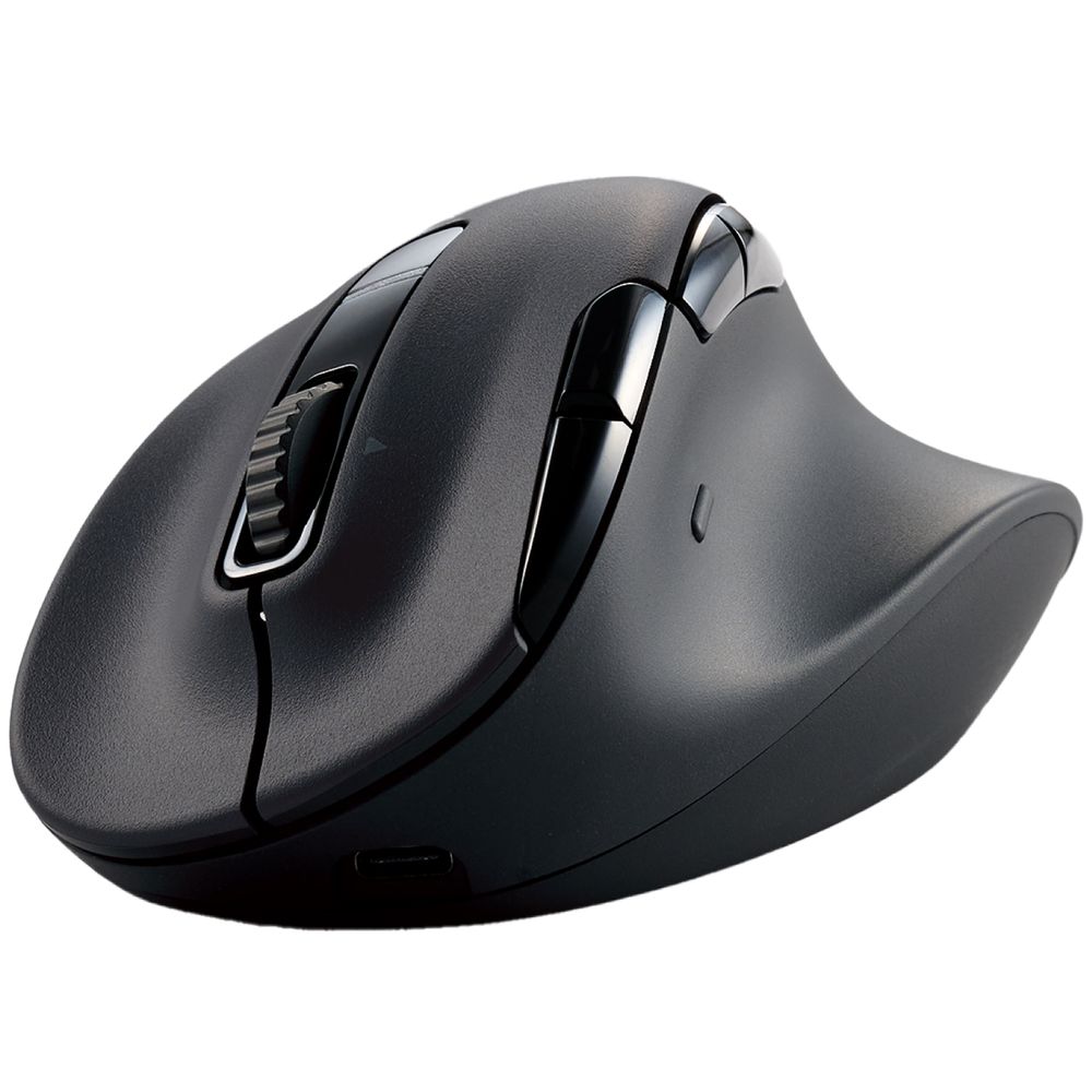 エレコム ワイヤレスマウス Bluetooth5.0/2.4GHz 静音 8ボタン 右手専用 MXGXL50MBSKBK