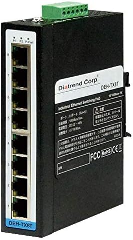 ダイヤトレンド 産業用イーサネットスイッチングハブ 10Base-T/100Base-TXタイプ DEH-TX8T