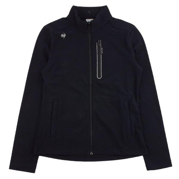 スリムフィット トリコット ボンディング トラックトップ ジップアップ QP323EFT91 BLK