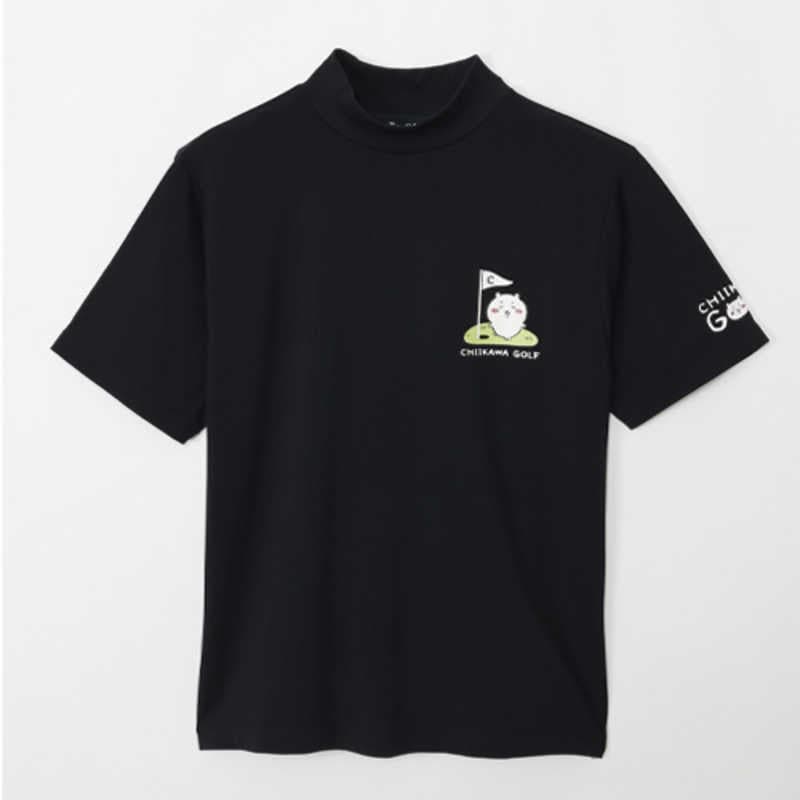 ちいかわGOLF　ちいかわゴルフ モックネックTシャツ ちいかわグリーン [ユニセックス /Sサイズ] ブラック 【返品交換不可】　2409-CKG038BK02