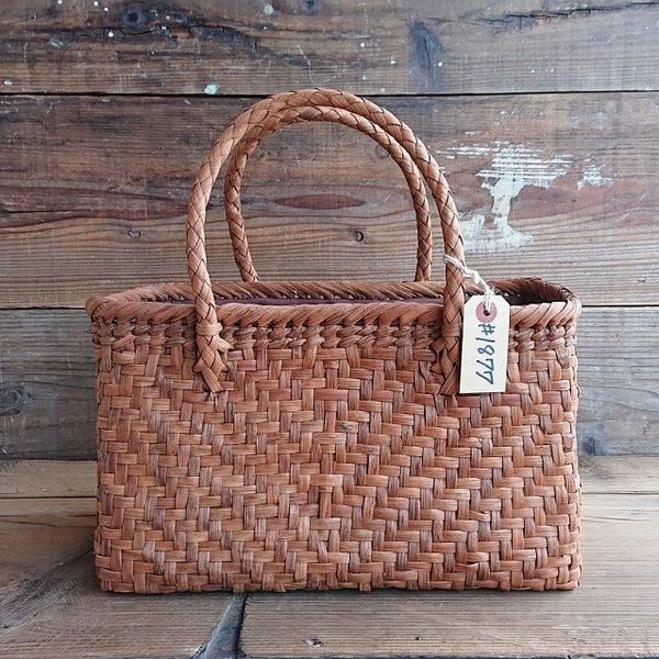 かごバッグ レディースバッグ レディースファッション 山葡萄 籠バッグ 内布付き #1877 中型