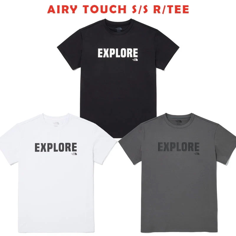 韓国正規品保証 関税負担なし NT7UQ03J AIRY TOUCH S/S R/TEEデイリー 基本 着装 男子 女子 人気 韓国 ファッション 男女共用 アウトドア