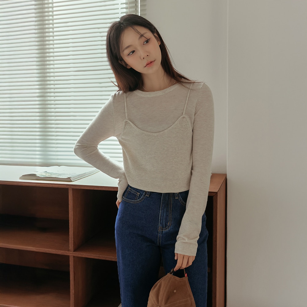 モストンゴルジビスティエレイヤードニット