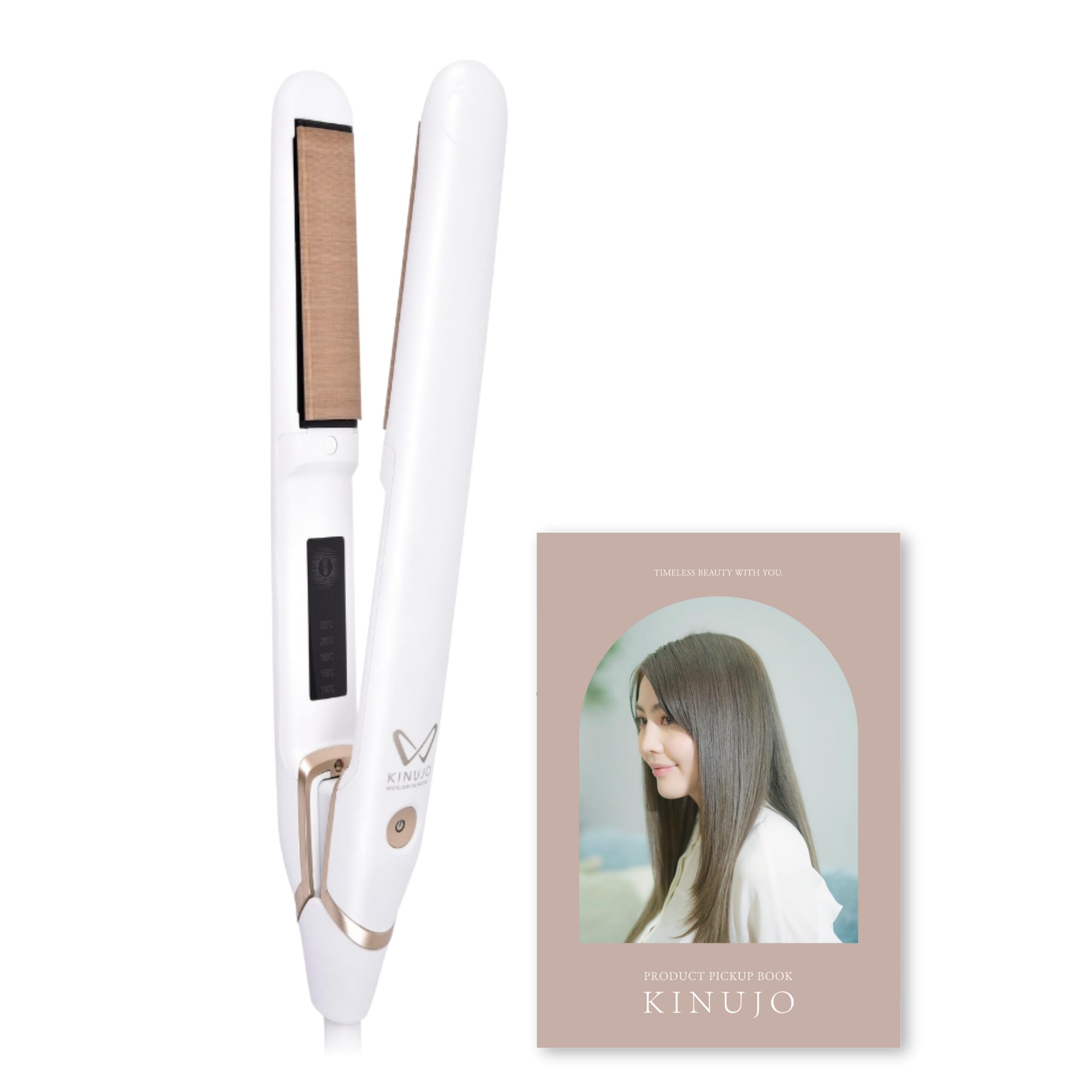 【新モデル 公式限定ガイドブック付き】KINUJO W -worldwide model- キヌージョ ワールド ストレートヘアアイロン シルクプレート 最高220℃ ブラック ホワイト 海外兼用