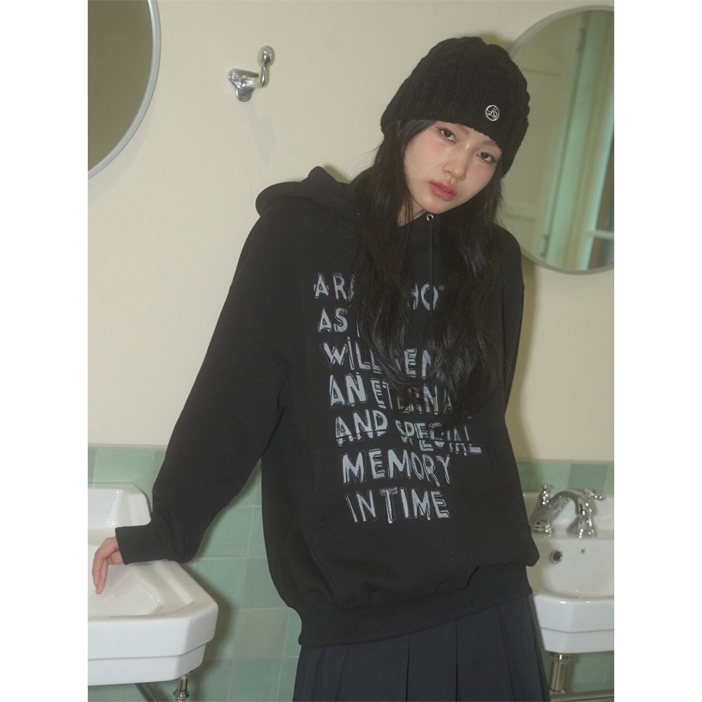 ILLIGO レタリングソフトパーカーブラック