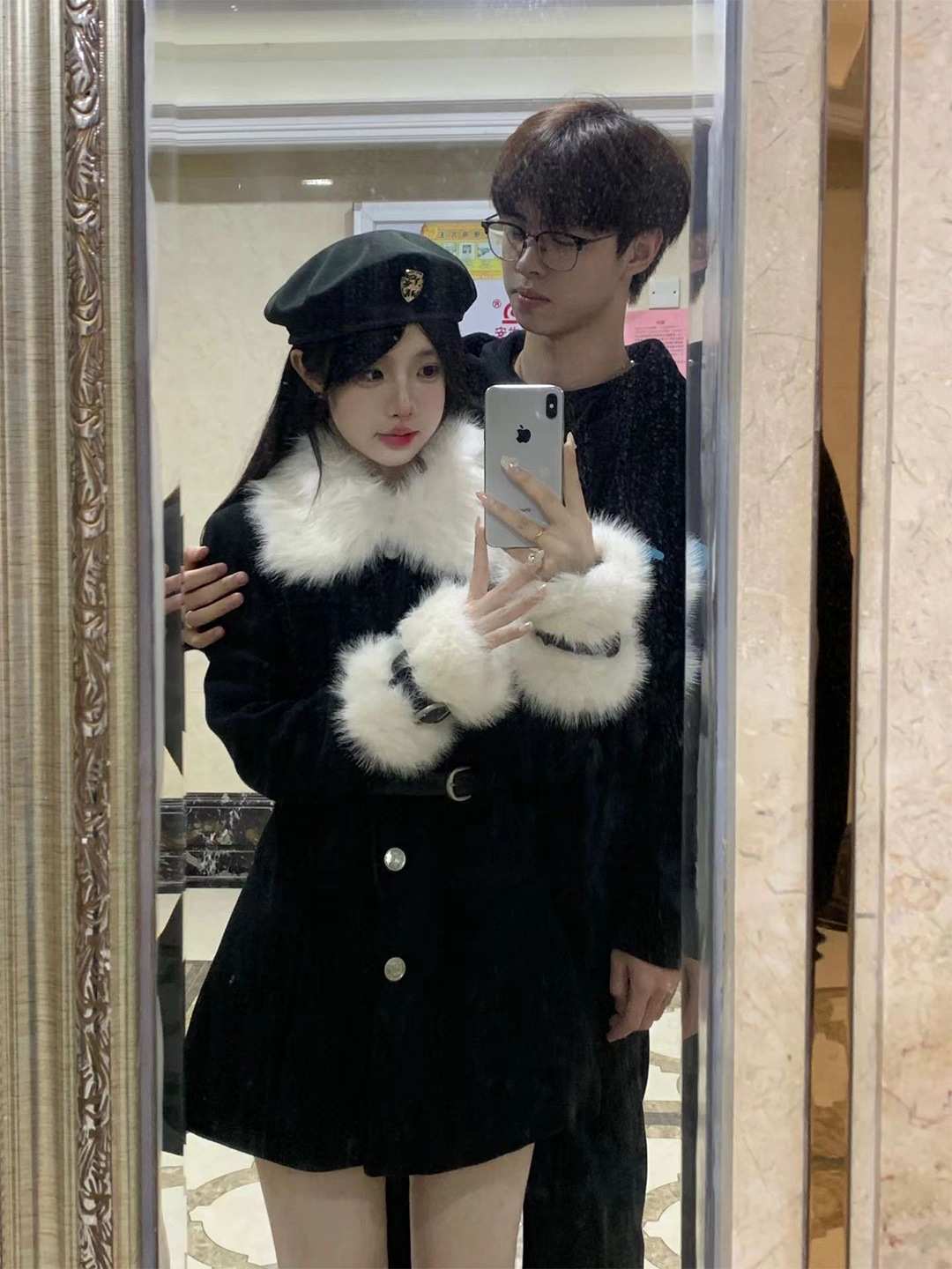 厚手 秋冬に着たい セットアップ 2024冬の新作フレンチシックで高級感のあるウエストラインコートハイウエストショーツ2点セット