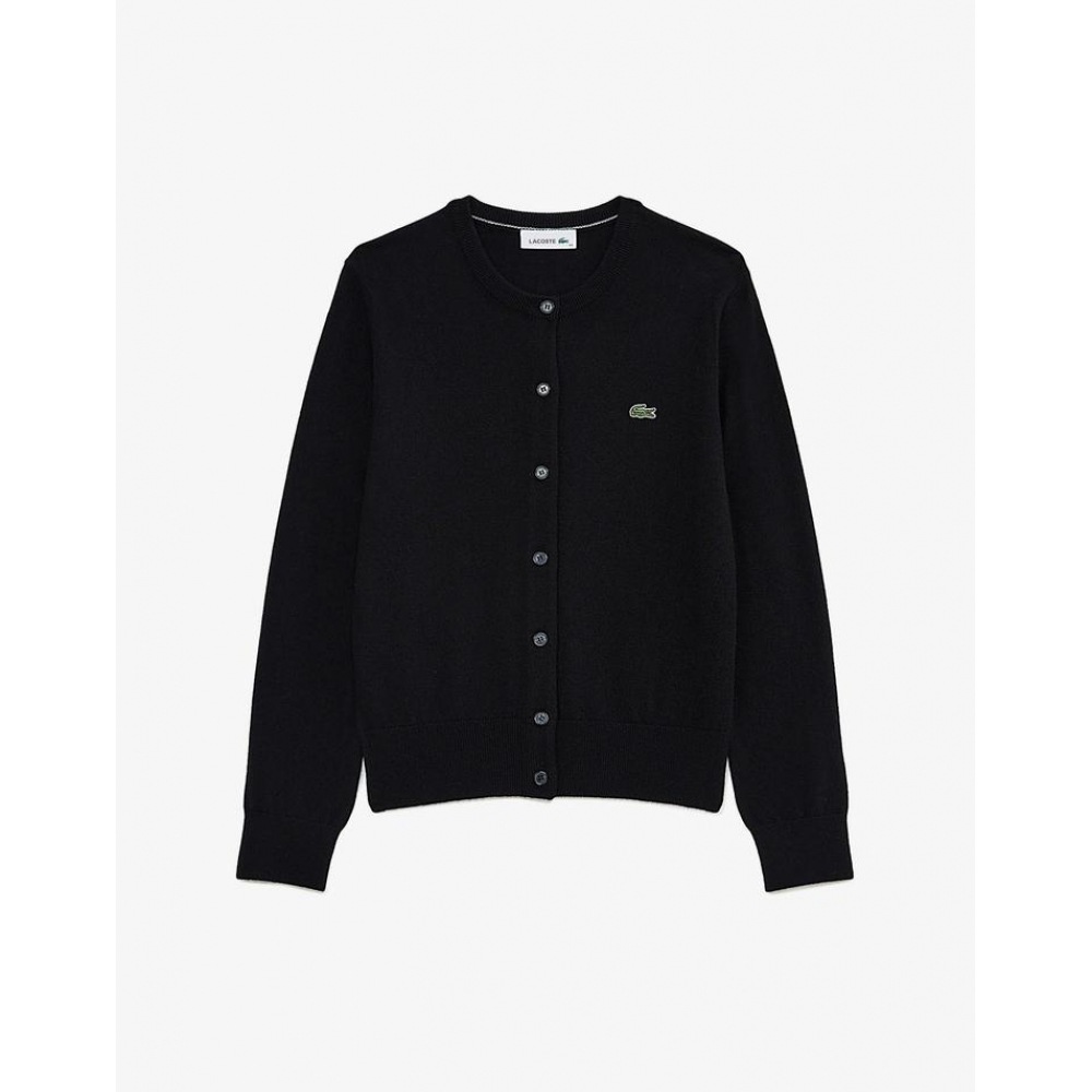 ラコステレディースベーシッククルーネックカーディガン AF122E-55N 031