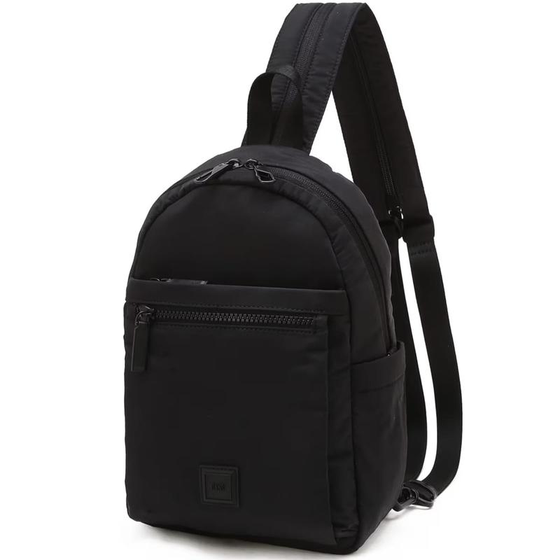 DBBA6EG34BK ブラック ロゴ装飾 ナイロン スリングバッグ