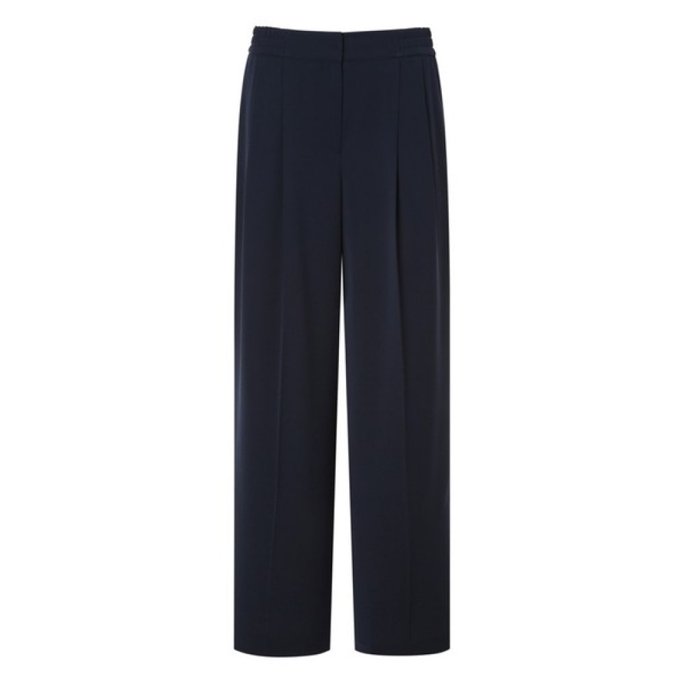 [ヘッジズレディース] 25SS ポリワイドパンツネイビープリント HSPA5BS02N2